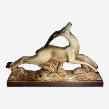 Antilope en céramique , manufacture de Sainte Radegonde , XX siècle