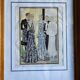 Cadre illustration de la mode de Lucien Lelong, 1940-50