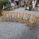 6 bistro chairs in solid oak, 1920s