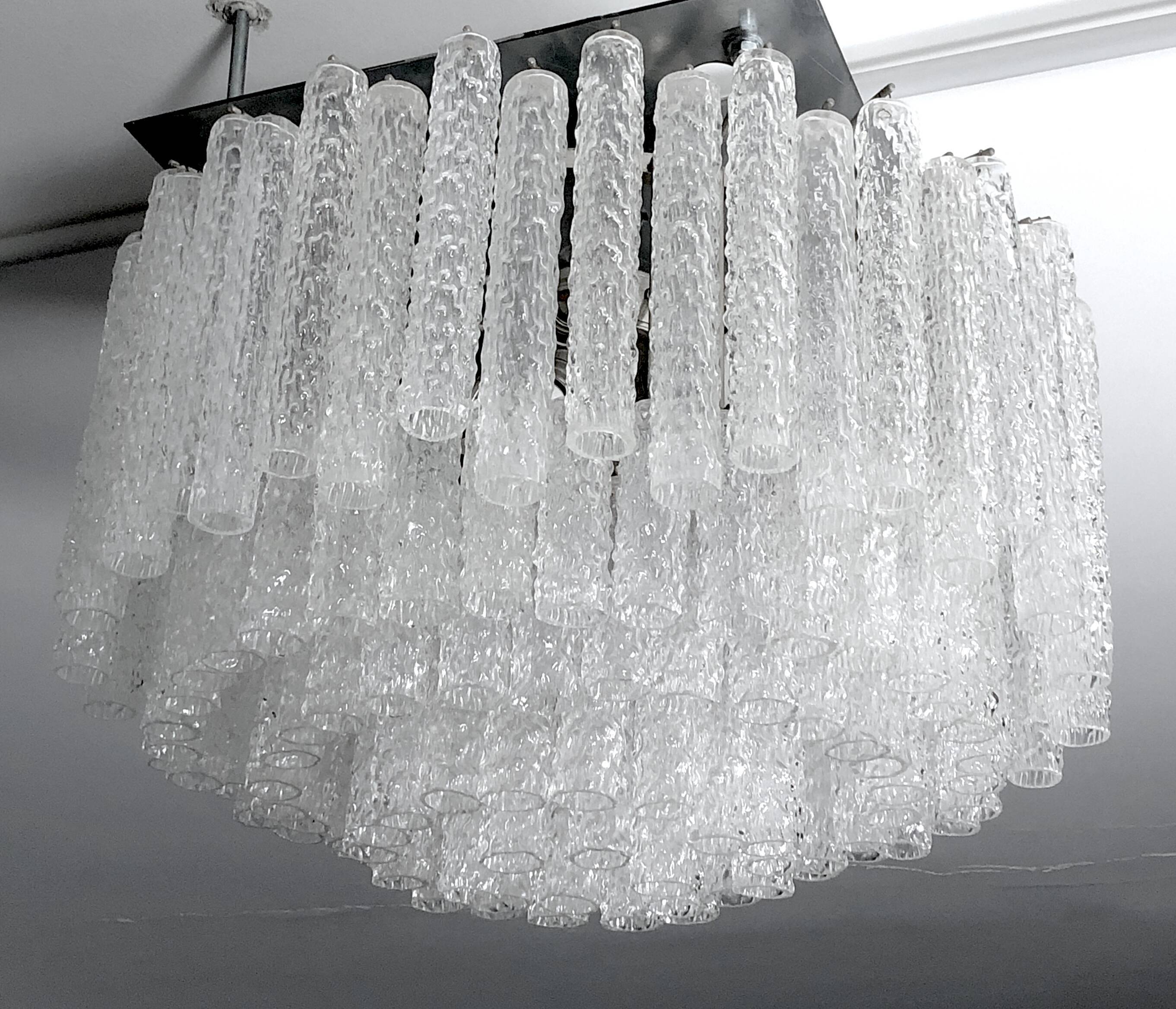 Vintage italian murano glass chandelier by Toni Zuccheri for Venini, 1960s