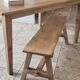 Farm table and bench ("A frame") in solid French oak.