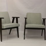Armchair Bunny Type 300-177, 1960s antique gray fabric.