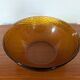 Textured amber glass salad bowl – 1970s