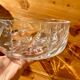 Chiseled crystal salad bowl