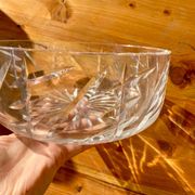 Chiseled crystal salad bowl