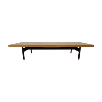 Modernist light wood and metal coffee table 1950