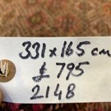 Large Vintage Turkish Kilim Rug 331x165 cm Wool Jajim Kelim