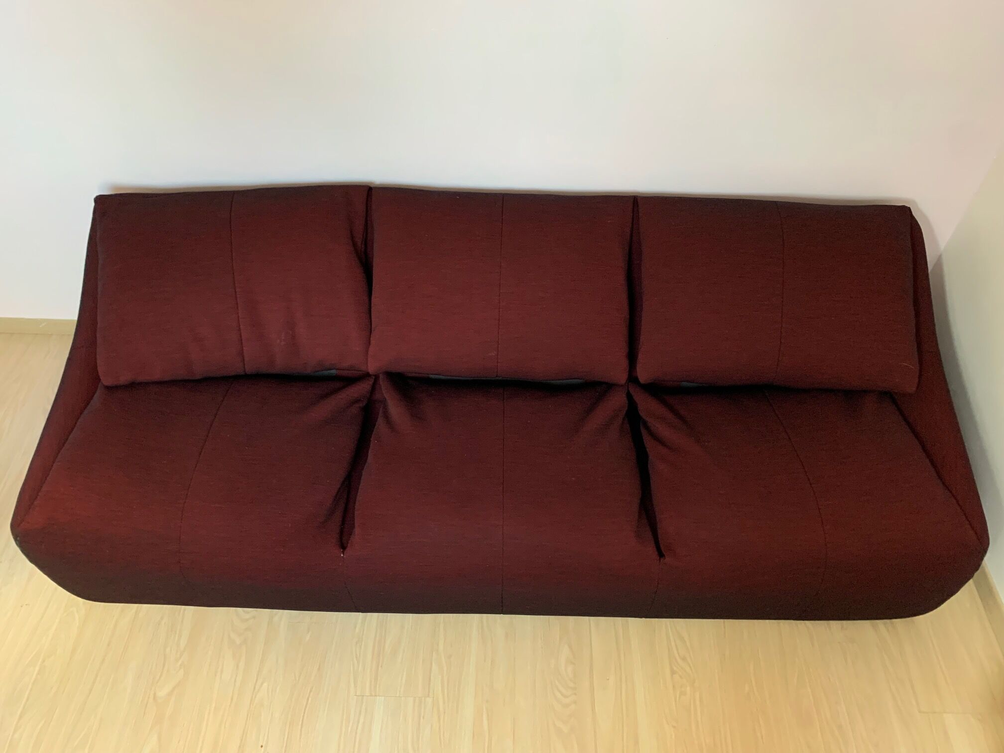 Plumy sofa by Annie Hiéronimus for Cinna , burgundy