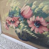 Oil on canvas, flowers