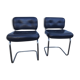 Pair of vintage armchairs 70 black