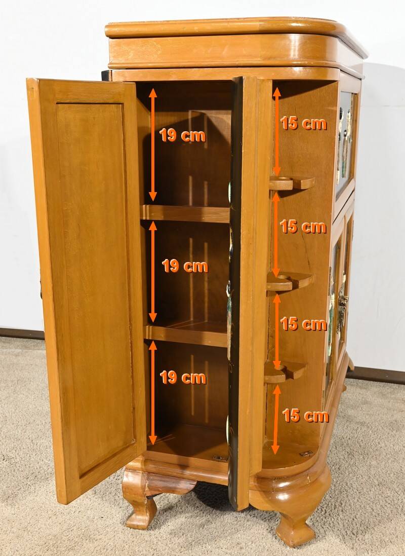 Asian Liquor Cabinet in Lacquered Wood, China – 1950