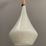 Suspension Holmegaard en verre gris années 1960