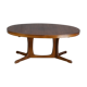 Extendable oval table baumann in elm central foot