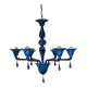 Contemporary Translucent Light-Blue Murano Glass Chandelier