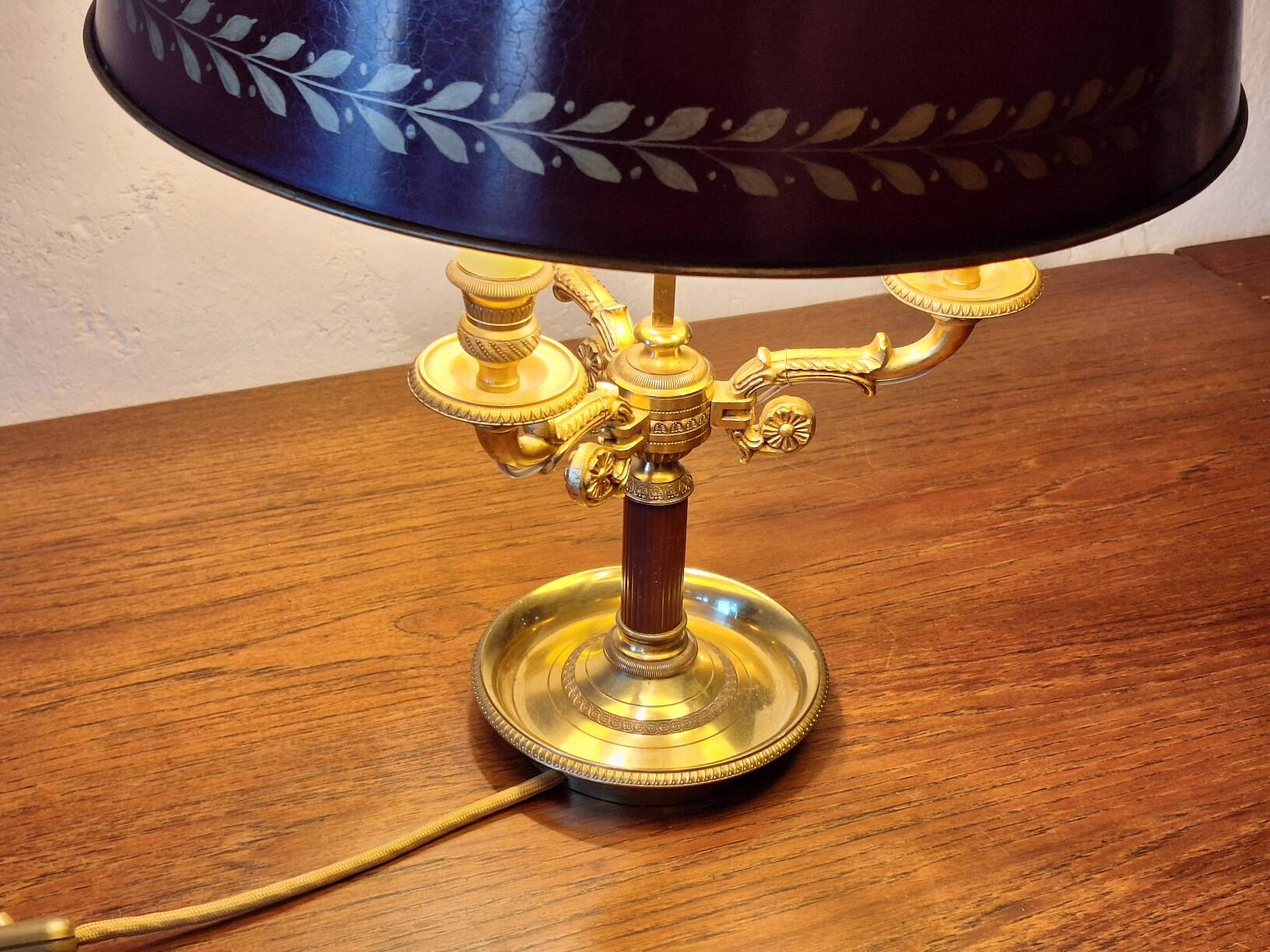 Lucien Gau Model 15033 mid century brass table lamp