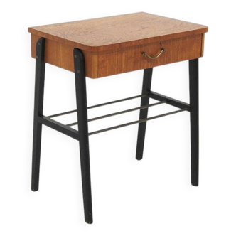 Table de chevet scandinave en teck, Suède, 1950