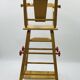 Chaise haute poupée vintage en bois transformable trotteur