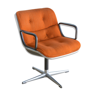 Beautiful chair "executive chair" by Charles Pollock knoll edition 1st series