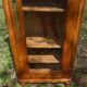 Showcase 1 glass door in solid cherry wood with sculpture - Very good condition