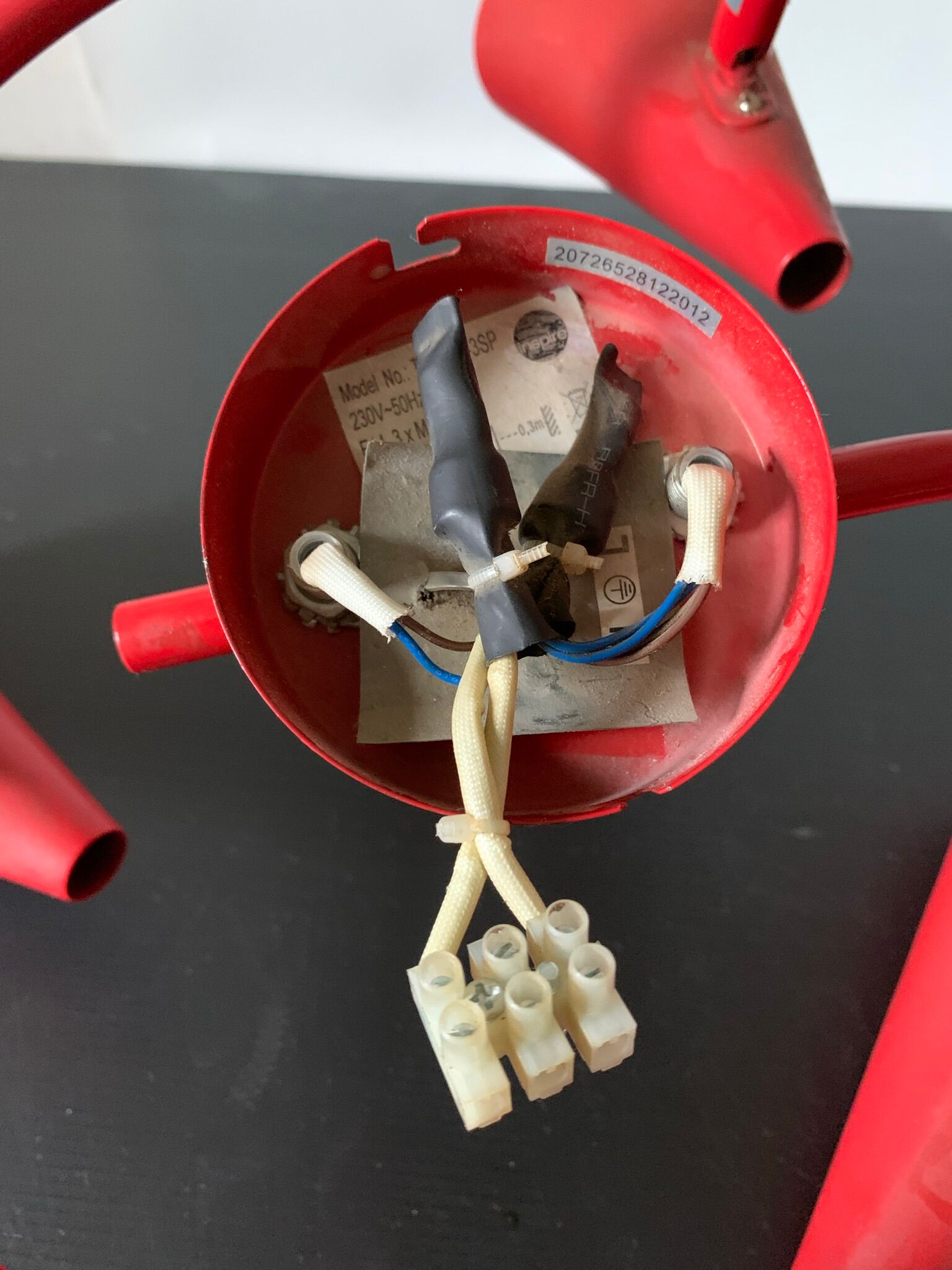 Red vintage wall lamp or ceiling lamp