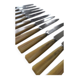 Set de 12 couteaux en bakélite et inox
