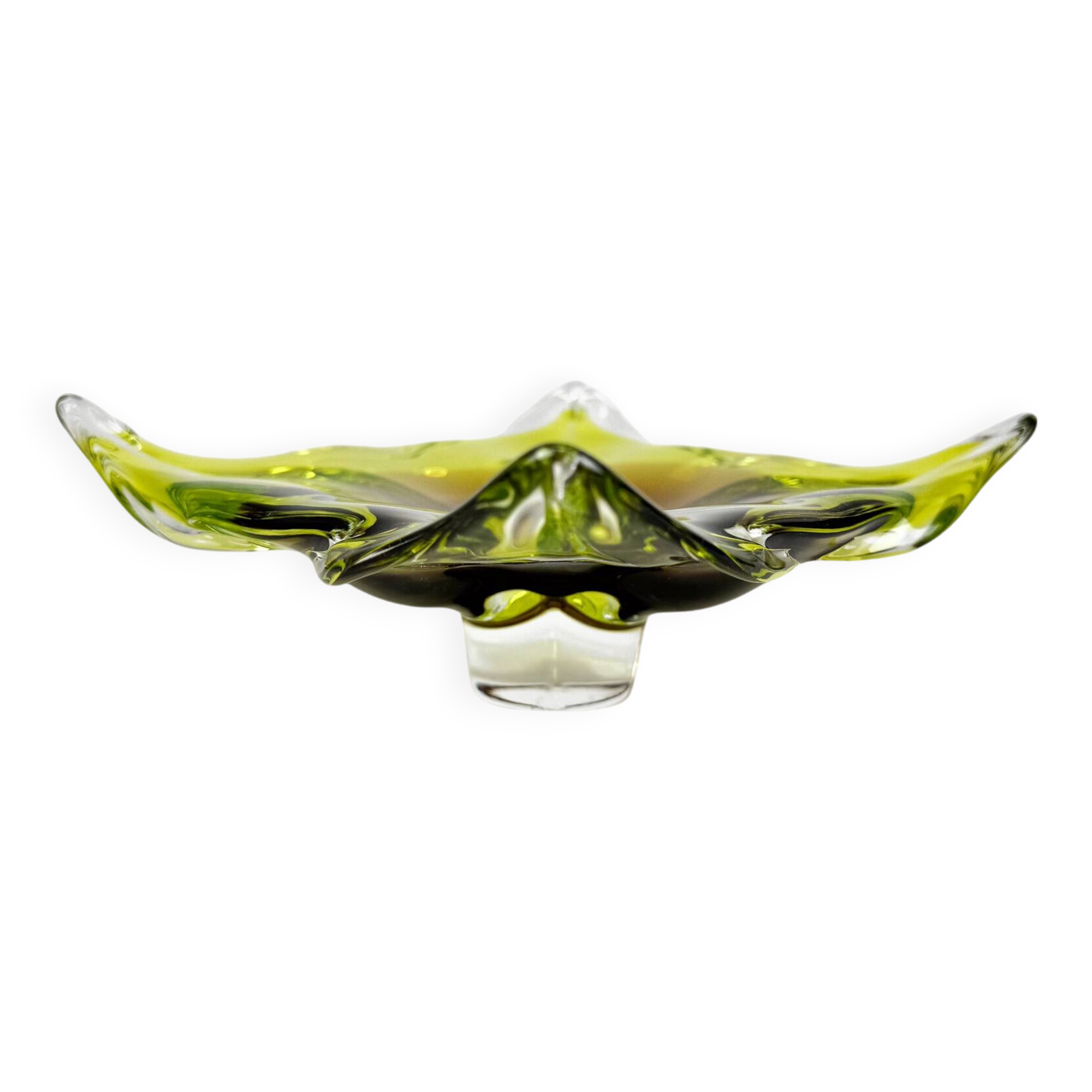 Art Glass Bowl by designer Josef Hospodka for Chribska Glassworks, 1960's