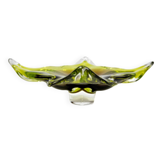 Bol en verre artistique du designer Josef Hospodka pour Chribska Glassworks, années 1960