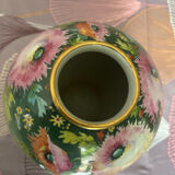 Hand-painted ball vase signed F.Poujol Limoges