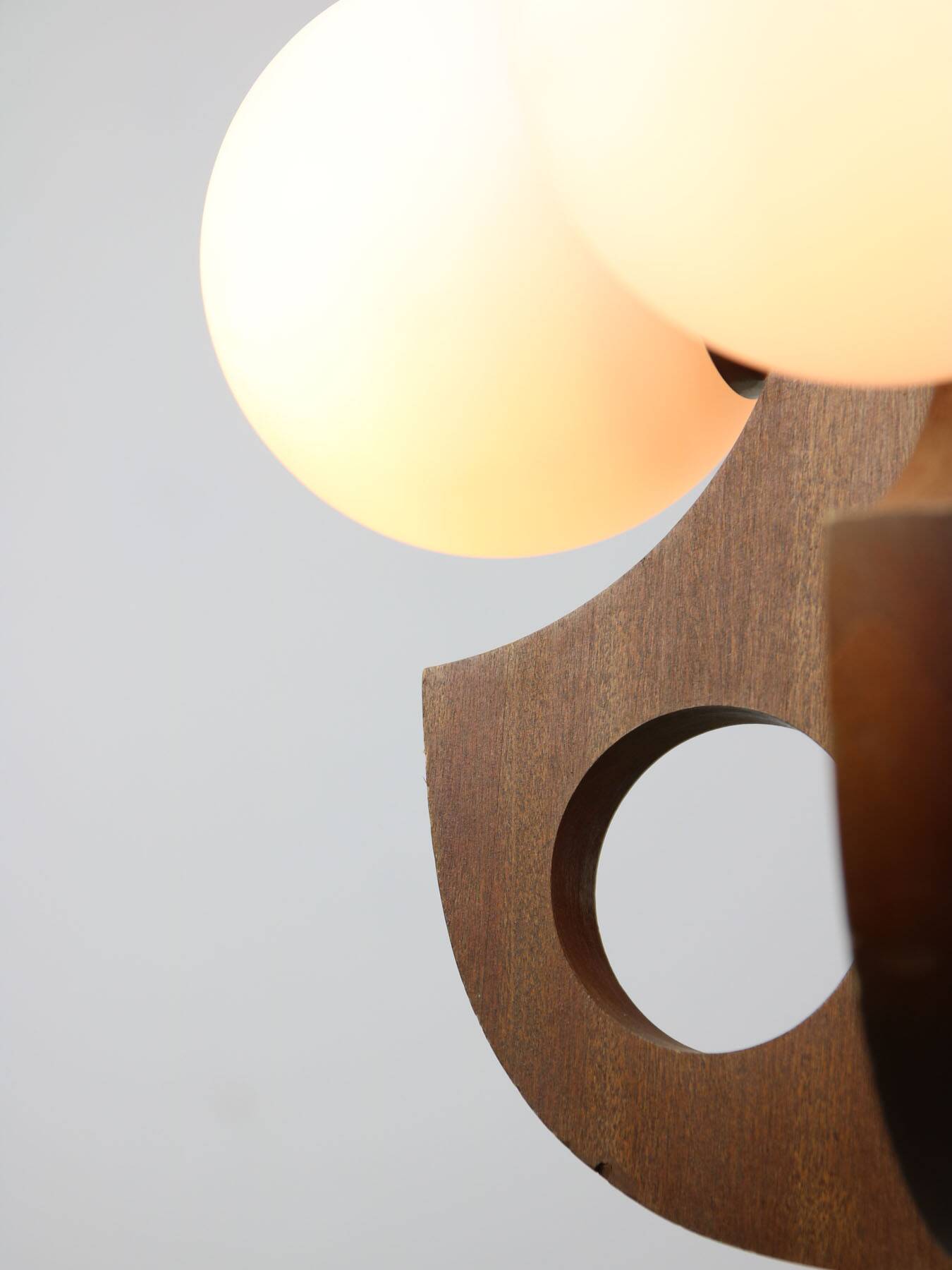 Mid-Century Scandinavian Chrome & Opaline Chandelier, 1960s