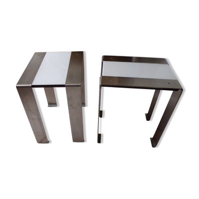 Paire de tables de chevet / bout de canapé