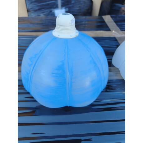 Vintage blue opaline glass pendant light