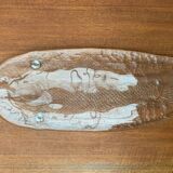 Large Vintage Glass Plate in the Shape of a Swedish Fish by Pukeberg Glass