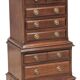 A small Georgian style mahogany chest of drawers