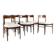 Set of 6 Rosewood AWA Dining Chairs 'Bennekom'  - new upholstery