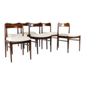 Ensemble de 6 chaises de salle à manger en bois de rose 'Bennekom' - nouvelle tapisserie