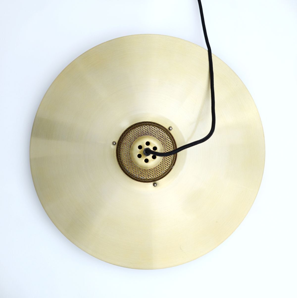 Vintage Lysaker Lamp In Golden Brass, Danish 1970s