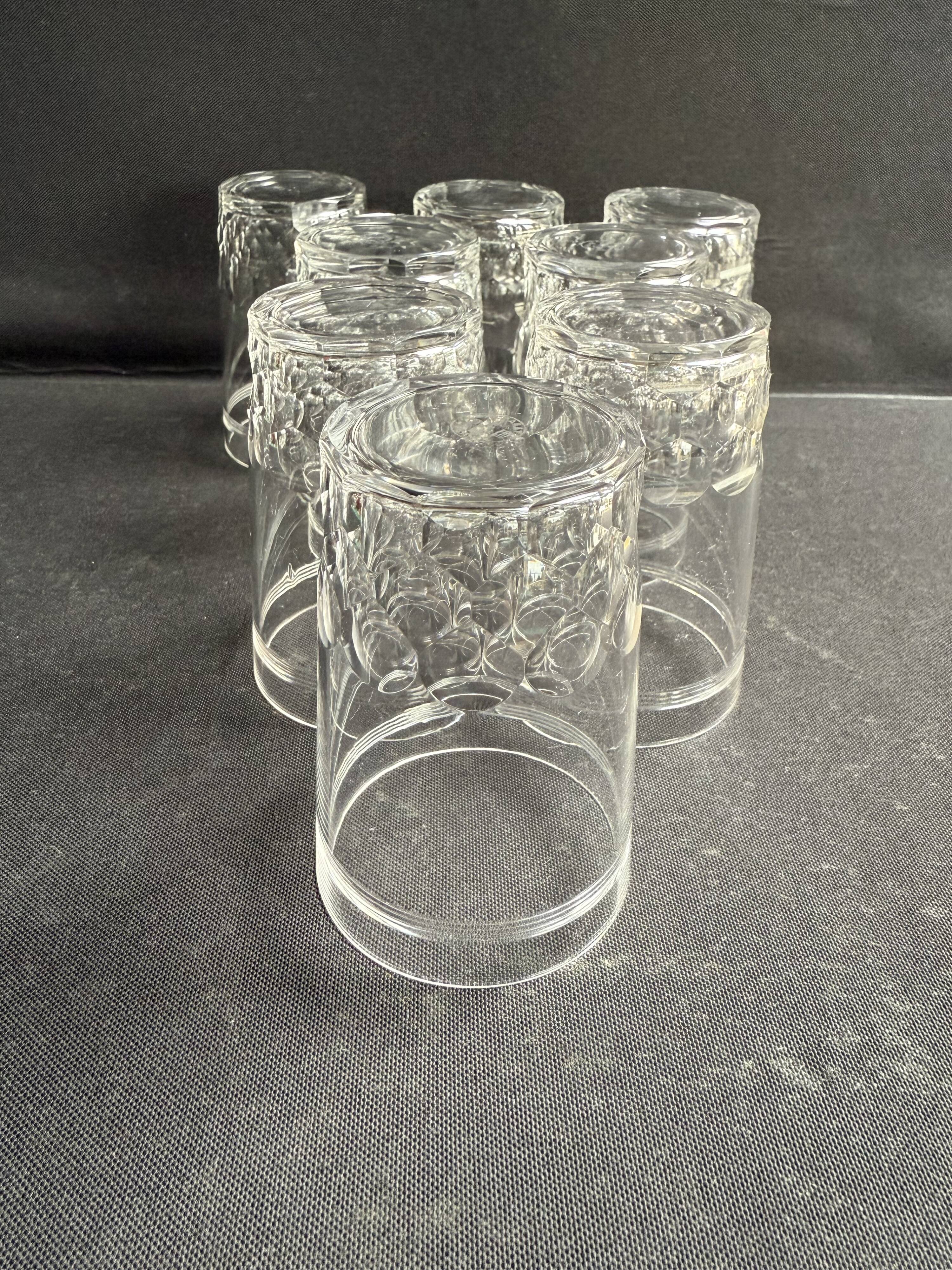 8 Baccarat Chauny tumbler glasses