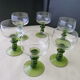 Set de 6 verres à vin blanc d'Alsace  anciens  Jambe balustre
