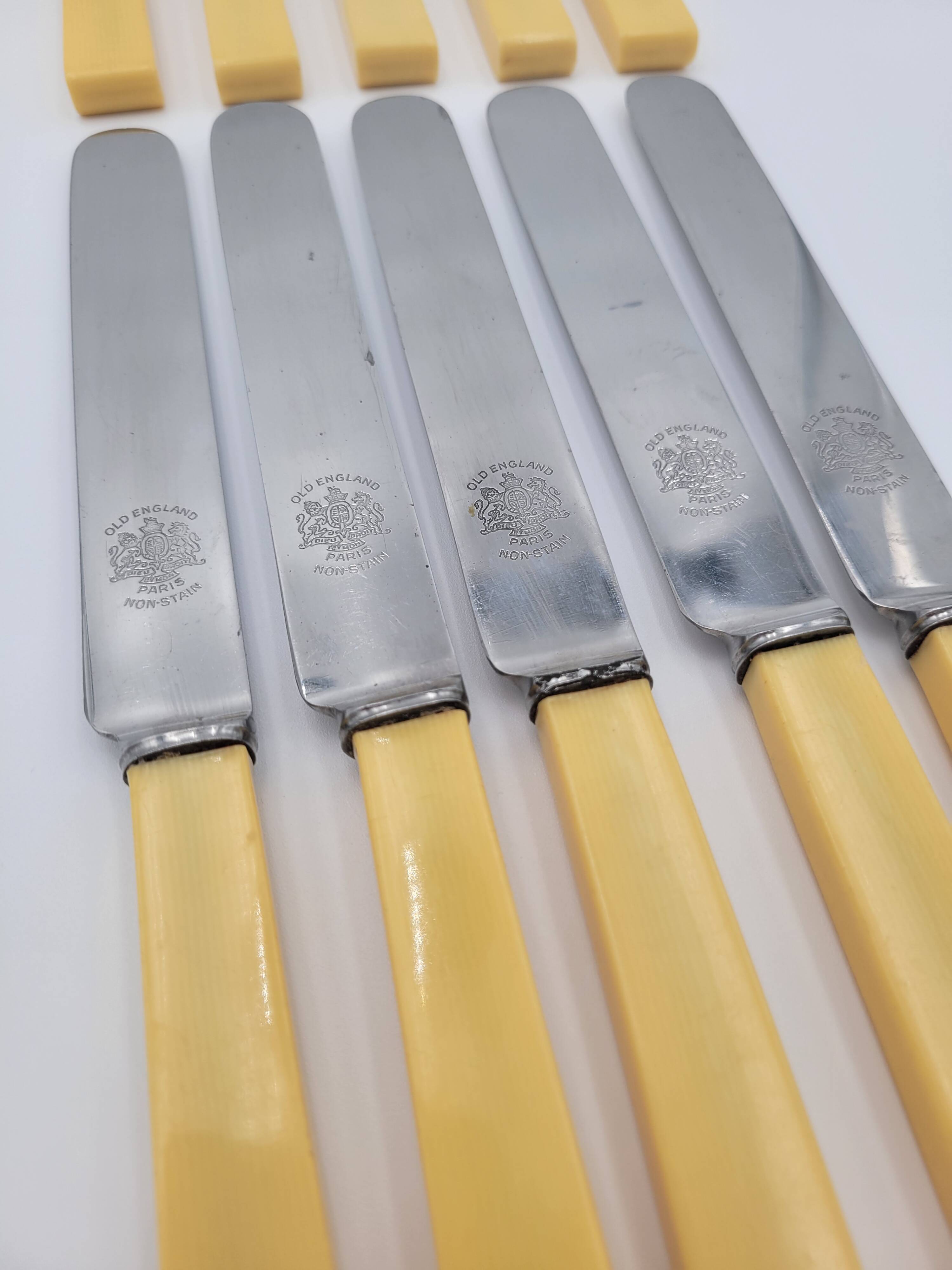 10 g.butler&co knives with galalith handles