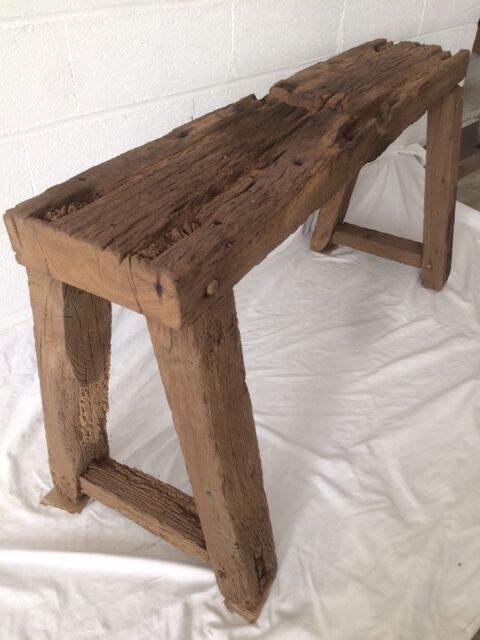 Workbench out of his barn wood