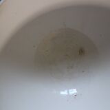 White earthenware bowl on foot Digoin Sarreguemines