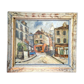 Oil by J. Pineau XX - Montmartre