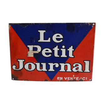 Plaque émaillée "Le Petit Journal" avant-guerre