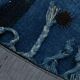 Blue Black Antique Turkish Runner Rug, 79x342Cm
