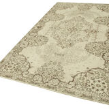 Tapis beige oriental fait à la main 164 cm x 289 cm