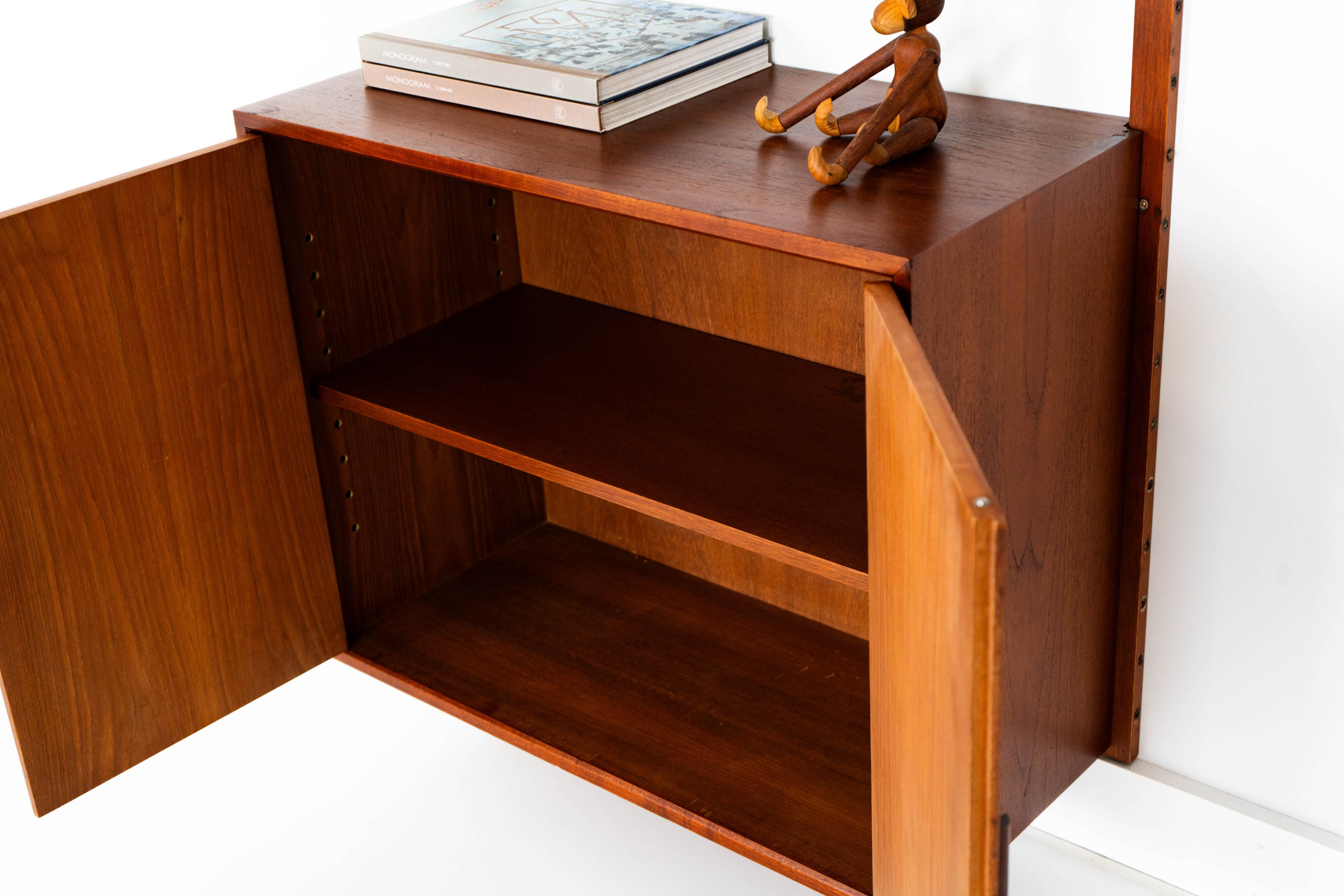 Teak modular shelving unit, Danish design, 1960s, made in Denmark