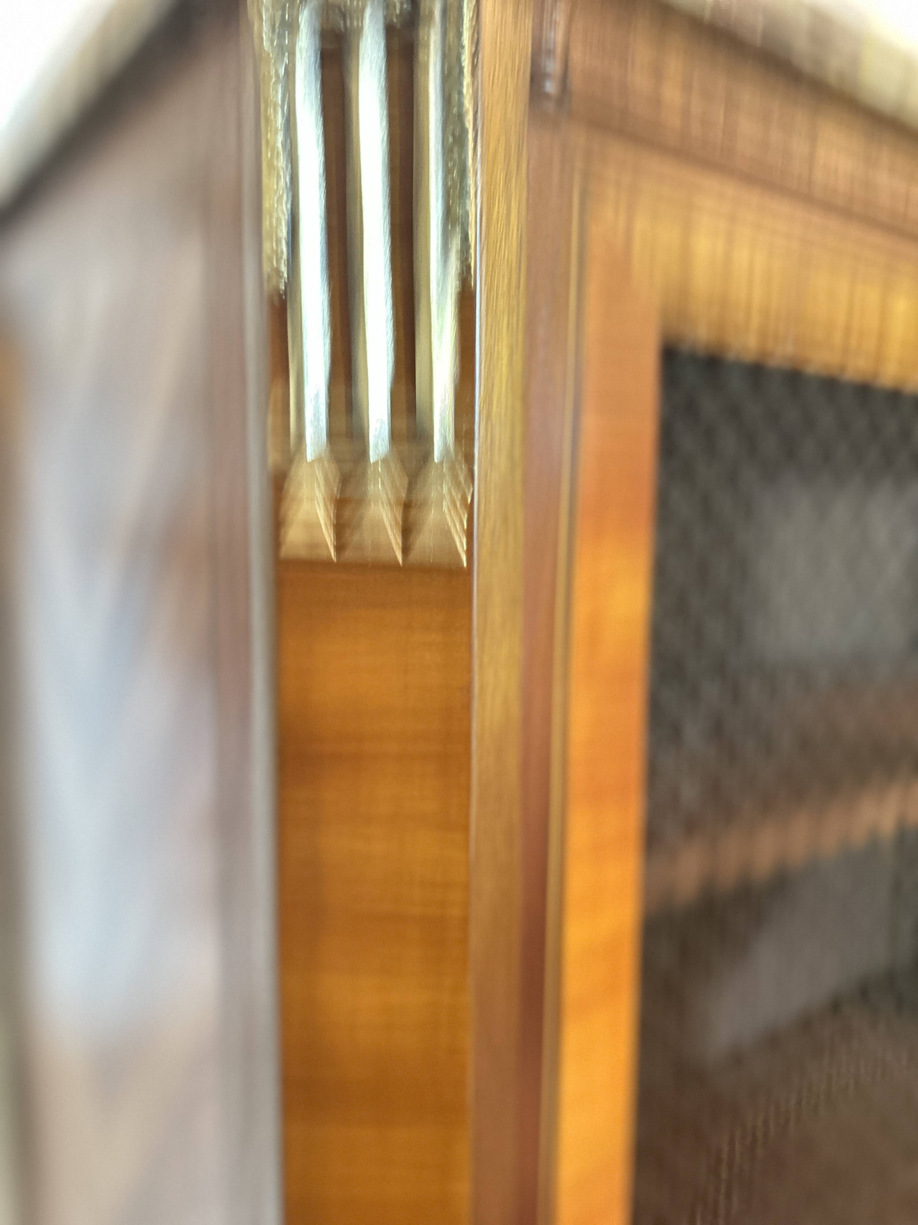 Directoire style display cabinet with two doors