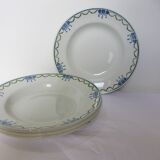 4 vintage deep plates from St Amand 220628