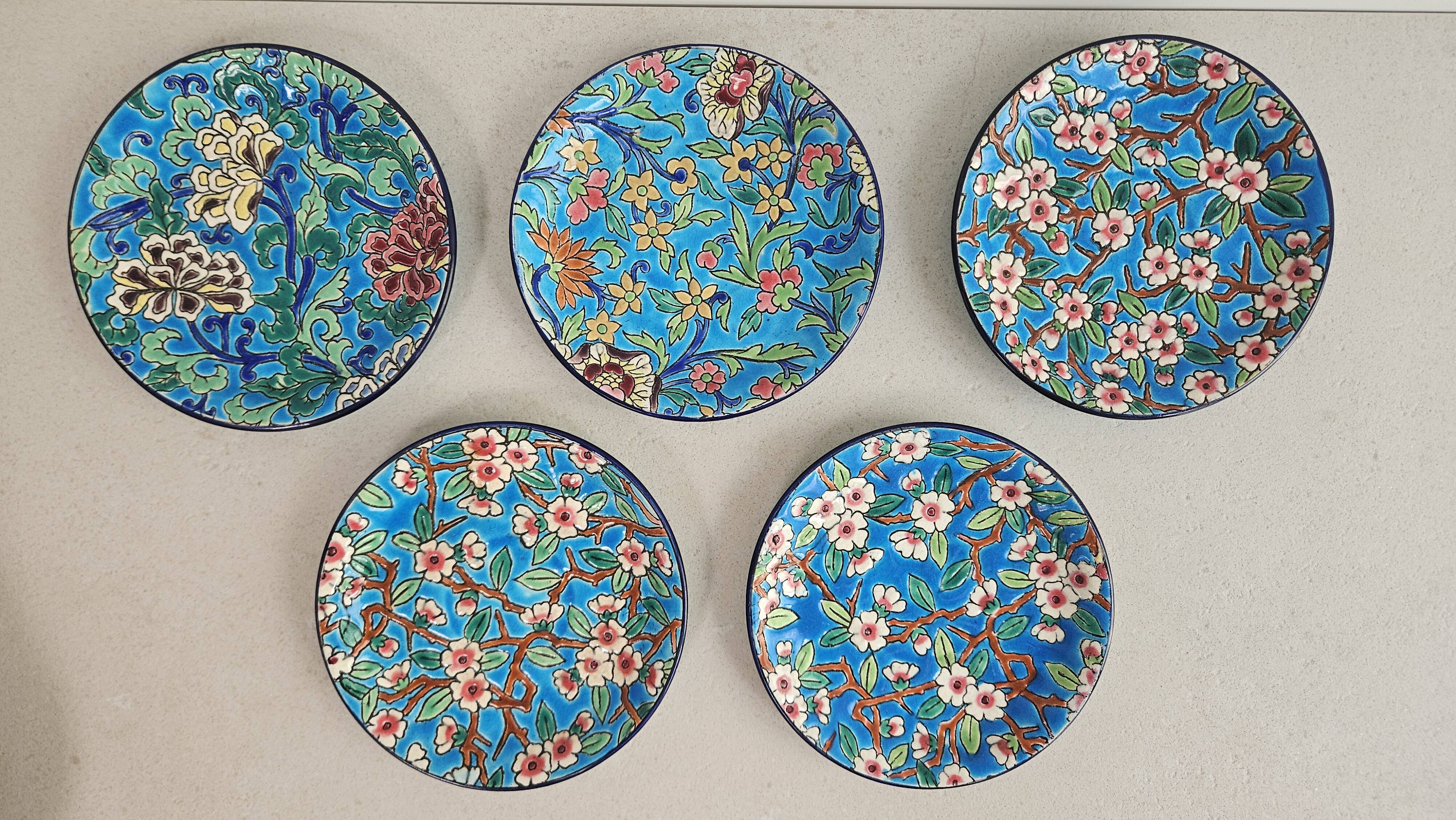 Complete tea/coffee service in Longwy enamel.