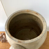Beige varnished sandstone pot